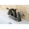 Kingston Brass NB5610AL 4" Centerset Bathroom Faucet, Black Stainless Steel NB5610AL - alternate 2